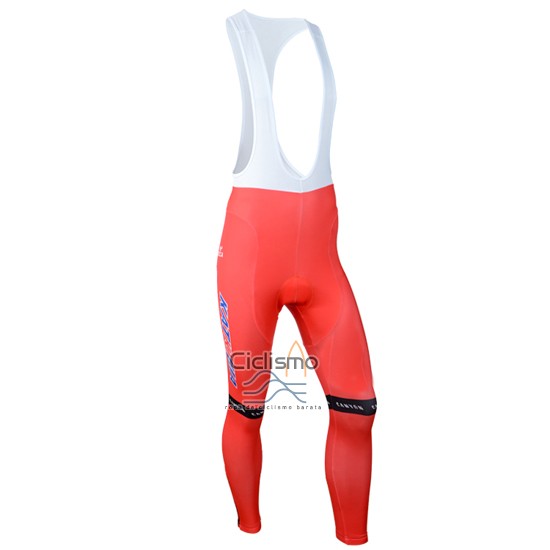 Katusha Ropa Ciclismo Culotte Largo 2014 Mangas Largas Blanco y Rojo